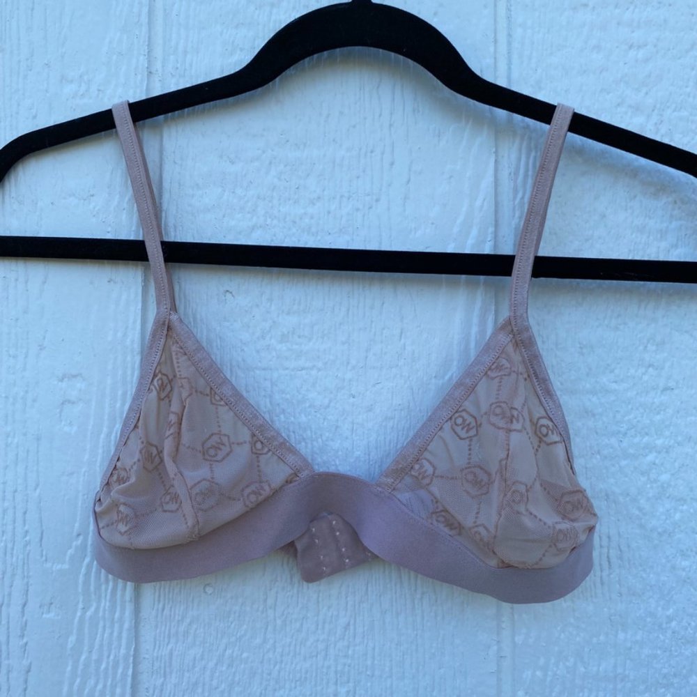 OW Intimates Mona Bralette Monogram Design Nude Size Small